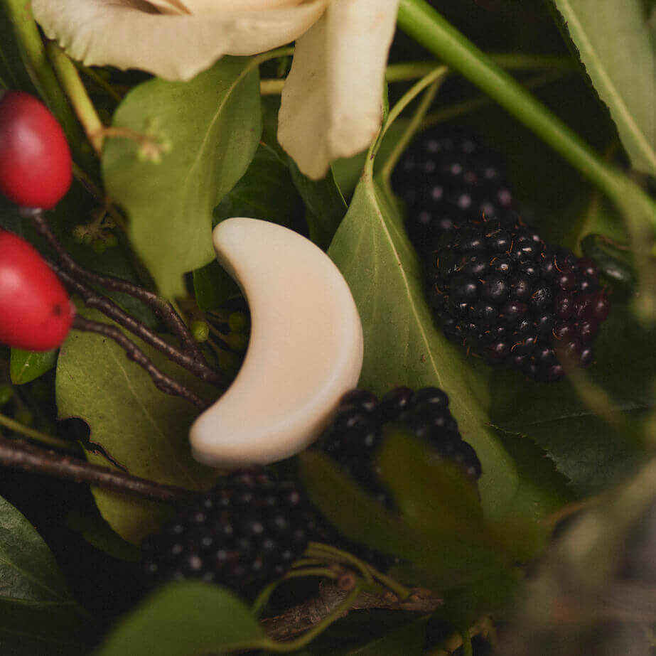 Hedgerow scented wax melts with six waxing moon shapes